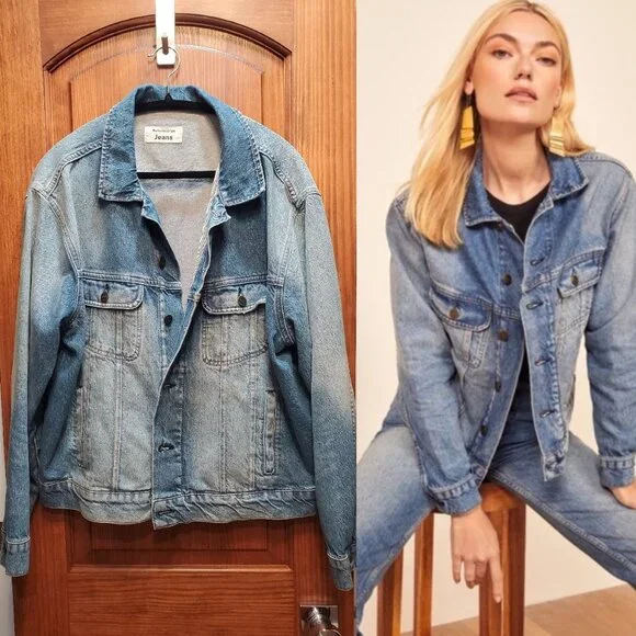 Reformation McCoy Denim Jacket // Size XL - Picture 1 of 8